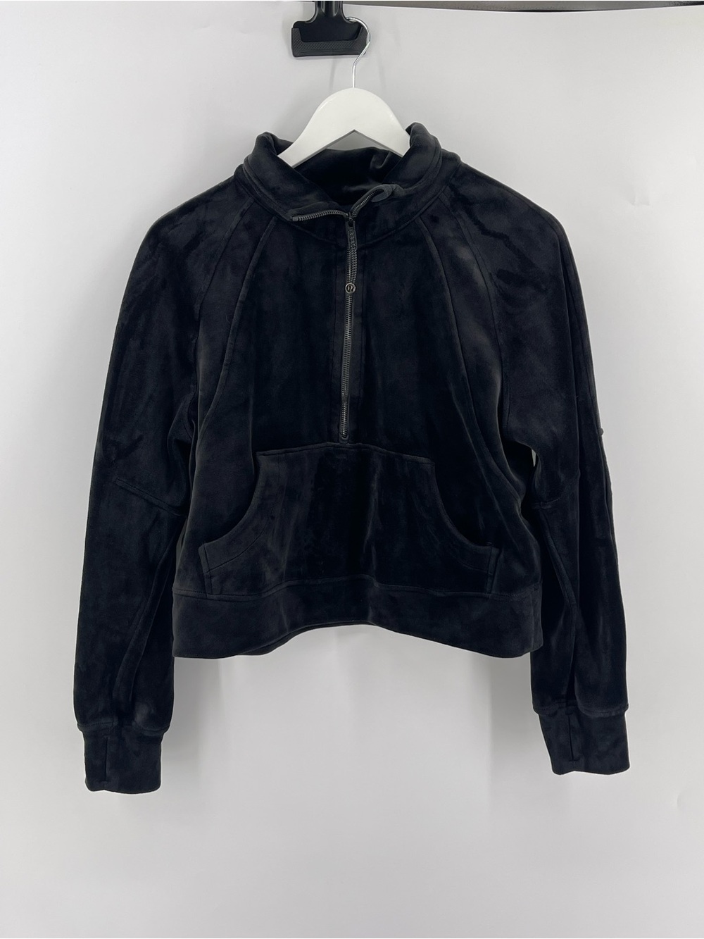 Lululemon Scuba Oversized Funnel-Neck Half Zip Velvet Black Woman’sSize XS/S - Picture 3 of 6